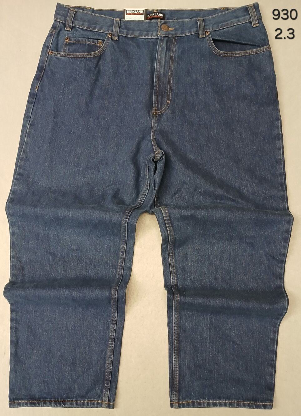 Kirkland (42x30) Men's Straight Leg Blue Denim Jeans